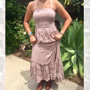 Mocha Boho Maxi Dress
